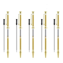 5 Pcs Slimline Pen Kits for Wood Turning, 7mm Twist Pen Kit with Refill, Ideal for DIY Gifts Gold