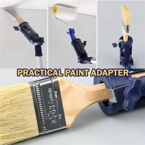 2X Flexible Paint Brush Extender Multi-Angle Portable Paint Roller Extension Clamping Tool for Threaded Locking Poles 2