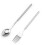 Retractable Fork and Spoon Set Barbecue, Dinner, Dessert Tableware Adjustable and Lengthened Anti-Scalding Tableware 1