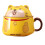 Large Ceramic Noodle Bowl with Lid - Easy Clean, High Capacity, Ideal for Dormitory Use, Includes Handle A 1