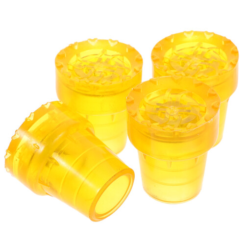 4Pcs Yellow Rubber Walking Stick Tips Non-Slip Cane Feet Replacement 1