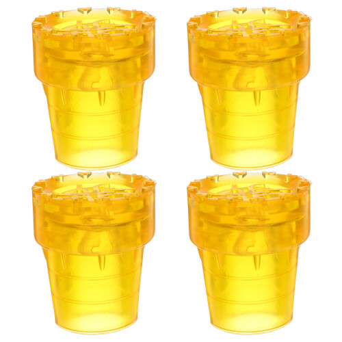 4Pcs Yellow Rubber Walking Stick Tips Non-Slip Cane Feet Replacement 2