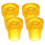 4Pcs Yellow Rubber Walking Stick Tips Non-Slip Cane Feet Replacement 5