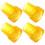 4Pcs Yellow Rubber Walking Stick Tips Non-Slip Cane Feet Replacement 7