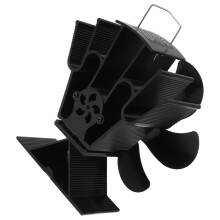6-Blade Heat Powered Stove Fan Aluminum Alloy 695g