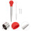 1Set Vleesinjector Rood Met Silicone Voor Barbecue 3