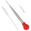 1Set Vleesinjector Rood Met Silicone Voor Barbecue 7