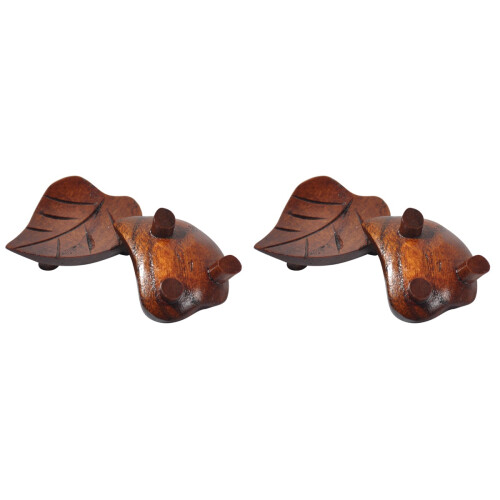 2 Pack Heart-Shaped Leaf Chopstick Stand Spoons Organizer Rack For 1