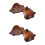 2 Pack Heart-Shaped Leaf Chopstick Stand Spoons Organizer Rack For 5