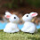 20St Mini Micro Landschaft Hasen Figurine Harz Feengarten Deko 4