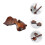 2 Pack Heart-Shaped Leaf Chopstick Stand Spoons Organizer Rack For 10
