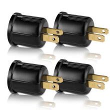 Outlet to Socket Adapter Plug-in Light Socket Convert Outlet to Light Bulb Socket Polarized US Plug