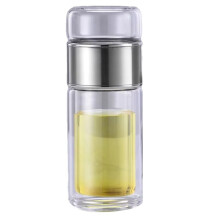 High Borosilicate Glass Tea Water Bottle - Double Layer Infuser Tumbler with Tea Filter,Drinkware for Everyday Use
