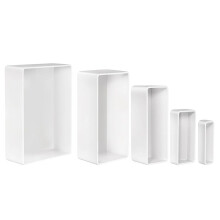 Juego de 5 Moldes de Resina de Silicona con Soporte de Madera, Moldes de Fundición de Epoxi Rectangulares Grandes para Decoración de Bricolaje
