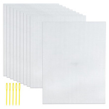 7 Count Plastdukar, 10,2x13,2 Tums Plastnät, Ögonnät för Broderi, Akrylgarn, Stickat, 10 St