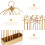 2Pcs Portable Iron Incense Burner Fireproof Rack Decorative Golden 10