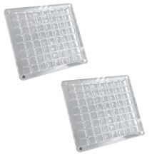 2PCS Acrylic Magnetics Seashell Display Box Diamond Gemstone Beads Storage Display Organizer Box Grids Clear Acrylic,C