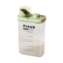 Transparent Kitchen Grain Storage Container with Handle, 2800ml, Moisture-Proof and Insect-Resistant Green
