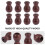 12pcs wood cord tassels for window blind pulls knobs drops ends 8
