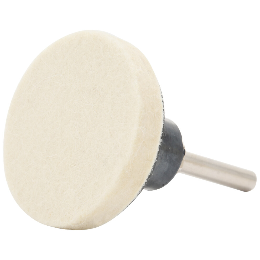 20Pcs 2 Inch Compressed Artificial Wool Fabric Qc Disc Polishing Buffing Pads Wheels With 1Pcs 2 Inch Disc Pad Holder With 1/4Inch Shank Perfect For 4711095327366