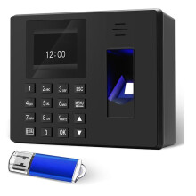 Fingerprint Clock Finger Scanning and PIN Punch in One, No Monthly Fee Deduction Lunch Editor Lacks Punch US Plug