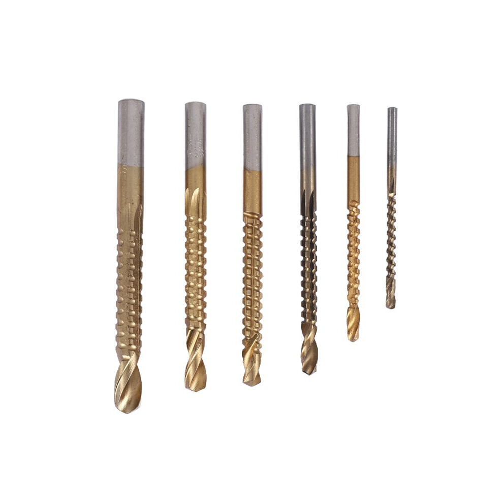 6Pcs Cobalt Drill Bit Set Hole Saw Grooving Set Woodworking Sawtooth Drill Slotted Drill 6032982447515