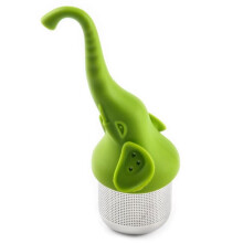 Stainless Steel Elephant Tea Infuser, Silicone Handle, Kitchen Teaware for Loose Leaf, Coffee & Spice Sieve