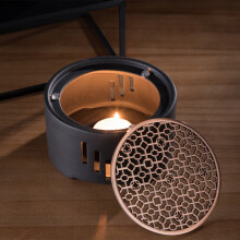 2PC Ceramic Candle Stand Tea Heater Tea Stove Milk Warmer Candle Holder with Mat Without Candle for Home Cafe