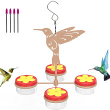 Feeders for Outdoors Hanging, Plastic  Feeders Imitation of Flowers, Detachable Bird Feeders