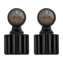Motorcycle Turn Signals Blinkers LED Running Brake Lamp Universal for Touring Softail Sportster Dyna Black