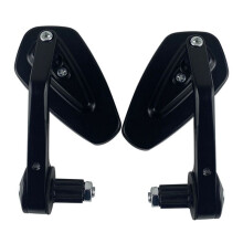 Motorcycle Handle Bar End Mirror 7/8Inch 22 mm Side Rearview Mirrors Custom Smoke  Lens for