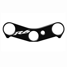 3D Motorcycle Carbon- Upper Triple Yoke Cover Protector Decal Sticker Case for  YZF R6 2006-2016