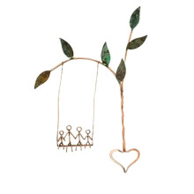 Swing Decorations Metal Wall Arts, Metal Wall Decor, Wall Decor Living Room, Exquisite Wall Sculptures Home Decor C