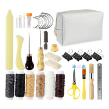 49 Pcs Hand Bookbinding Tools Bookbinding Kits for Beginners Binding Supplies Steel Ruler for DIY Bookbinding Crafts