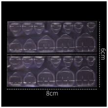 (24 Stickers) Sticky Transparent Press-On Nail Tabs