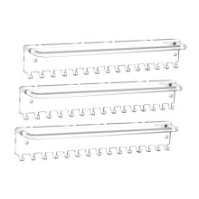 Hanging Jewelry Organizer- Modern Acrylic Necklace Holder with 15 Hooks - Space-Saving Wall Jewelry Display 3 Pack
