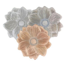 Mantel Individual Resistente Al Calor con Forma de Loto para Mesa de Comedor, Decoración Elegante para la Mesa, Paquete de 3