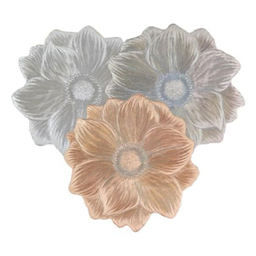 Lotus-Shaped Heat-Resistant Placemat for Dining Table, Elegant Table Decor, 3-Pack