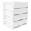 1Pc Desktop Storage Holder White PP Plastic Drawer Type Organizer 4