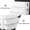 1Pc Desktop Storage Holder White PP Plastic Drawer Type Organizer 7