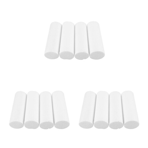 12Pcs Durable White Foam Cylinders for DIY Crafting and Art Projects 2