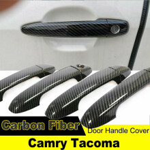 Carbon Fiber Style Door Handle Cover Trim for Camry 2002-2006 2003-2011 RAV4 Scion