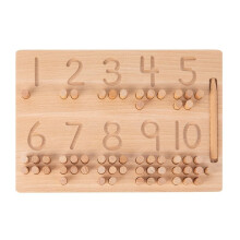 1-10 Number Description Pen Control Training Board Blind Writing Board Wooden Counting Classification Math Toys