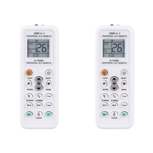 2X Universal 1000 in 1 LCD Low Power Consumption K-1028E Air Condition A/C Remote Control Controller