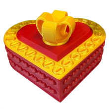 3D Printed Heart Shaped Gift Box Valentine'S Day Gift Wedding Storage Box Necklace Gift Box Gold&Red