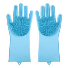 10PCS Washing Cleaning Gloves Convex Point Silicone Multi Purpose Gloves for Pet Cleaning Kitchen Washing Tools