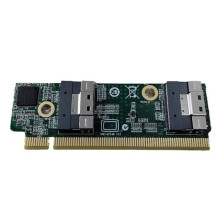 SFF-8654 Extension Card to PCIe X16 Converters Supports SFF-8654 to PCIe Interfaces Convert Card Adapters for 1U Server