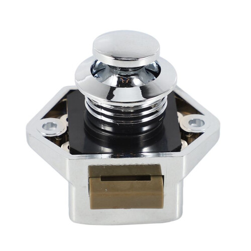 50 Pcs Push Button Keyless Lock  Cupboard Caravan Lock for RV Drawer Cabinet Doors Thickness 15-27mm 1