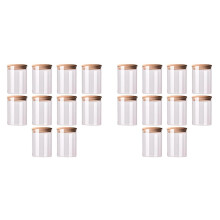 20PZ Coperchio nel Legno Bambù Vaso Vetro Contenitore Ermetico Contenitore per Cucina Bottiglie Barattoli Contenitori per Alimenti Barattolo di