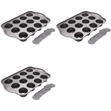 3X 12 Cavity Cheesecake Pan with 36 Pieces Removable Bottom
